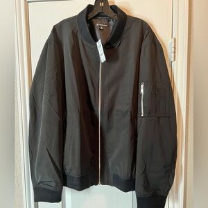 Inc international concepts black bomber jacket size XXL